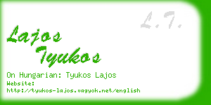 lajos tyukos business card